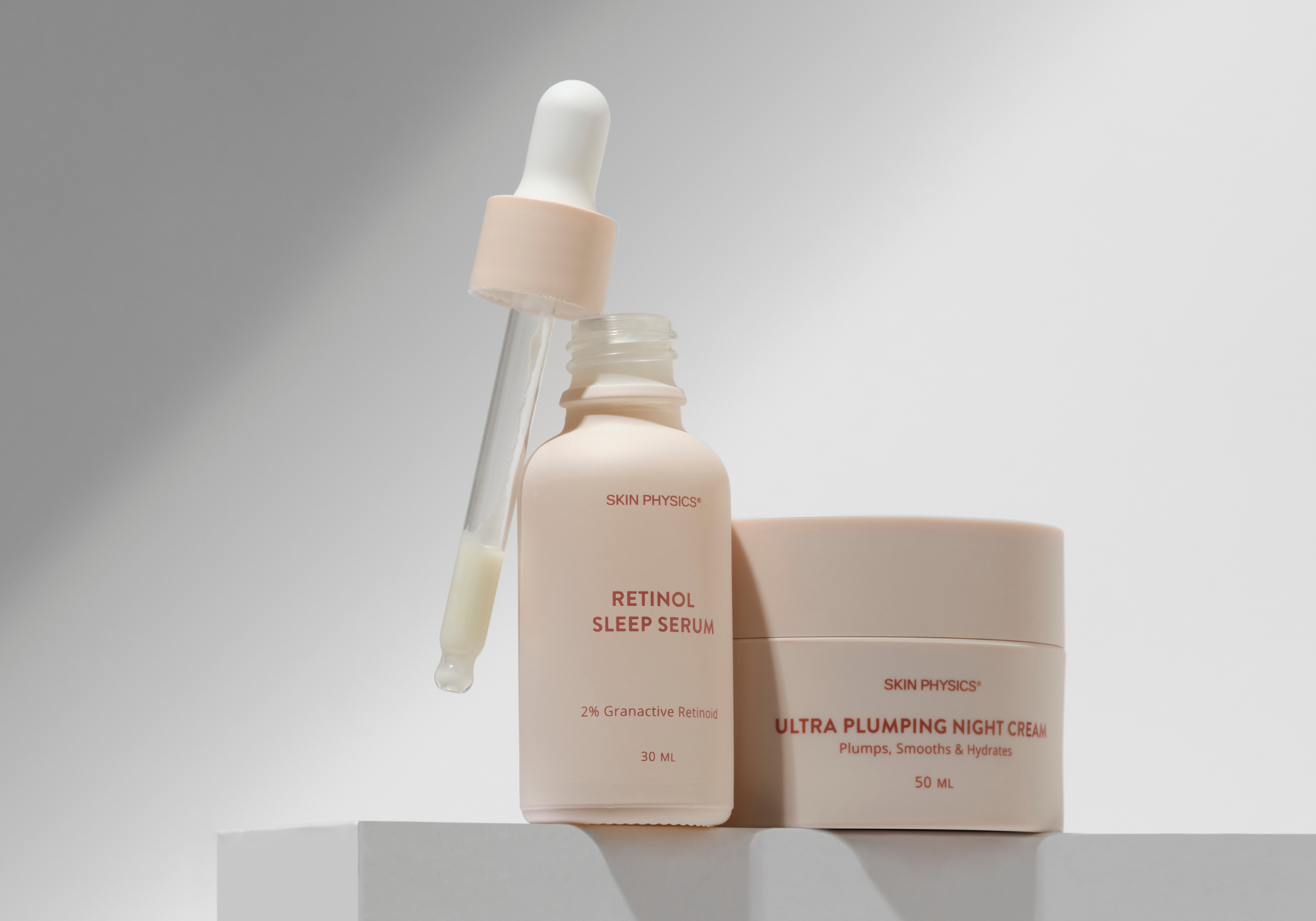 Skin Physics Dagon's Blood routine layering with retinol serum and night cream